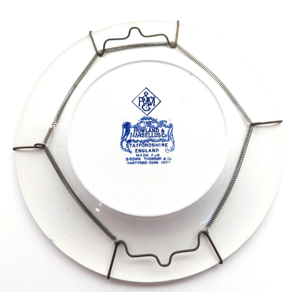 Antique Rowland & Marsellus Co Hartford Connecticut Souvenir Hanging Plate - Picture 2 of 4